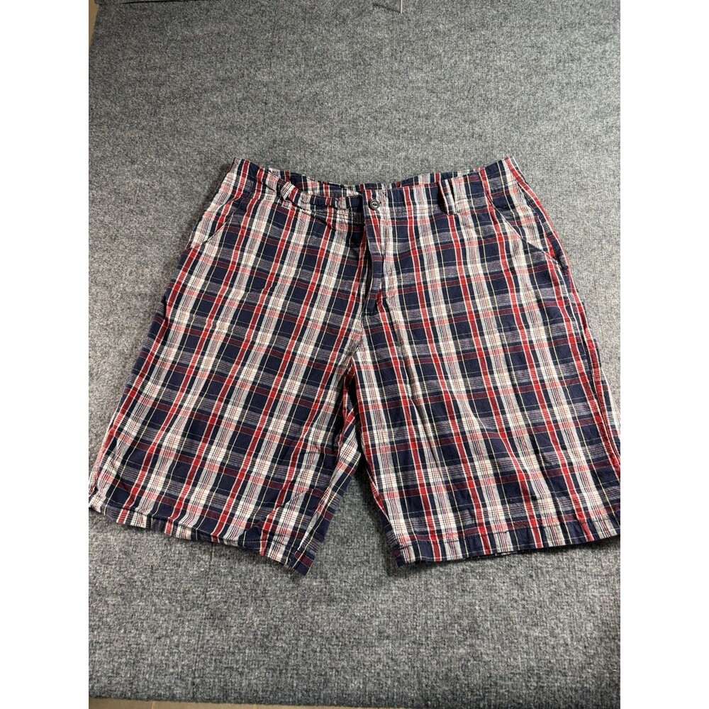 Bugle Boy Blue & Red Plaid Skater Shorts – Men’s Size 42 – Y2K Vintage